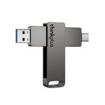 Unità flash con rotazione doppia interfaccia USB 3.2 + Type-C Lenovo Thinkplus MU110, dimensioni: 64 GB (grigio)