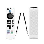 Custodia protettiva in silicone per telecomando vocale Amazon ALEXA di terza generazione (bianco luminoso)
