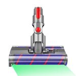 Per Dyson V7/V8/V10/V11/V15 Spazzola per pavimenti in velluto morbido a doppio rullo con rilevamento della polvere a LED