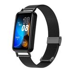 Cinturino per Huawei Band 10/9/8 NFC xDfind con fibbia in metallo milanese (nero)