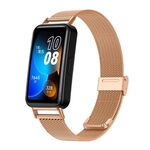 Cinturino per Huawei Band 10/9/8 NFC xDfind con fibbia in metallo milanese (oro rosa)