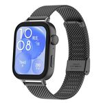Cinturino per Huawei Watch Fit3 / Fit4 / Fit4 Pro xDfind con fibbia in metallo milanese (nero)