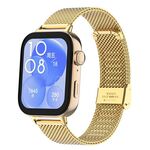 Cinturino per Huawei Watch Fit3 / Fit4 / Fit4 Pro xDfind con fibbia in metallo milanese (oro)