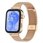 Cinturino per Huawei Watch Fit3 / Fit4 / Fit4 Pro xDfind con fibbia in metallo milanese (oro rosa)