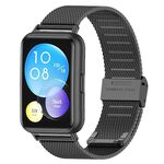 Cinturino per Huawei Watch Fit 2 xDfind con fibbia in metallo milanese (nero)