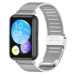 Cinturino per Huawei Watch Fit 2 xDfind con fibbia in metallo milanese (argento)