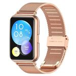 Cinturino per Huawei Watch Fit 2 xDfind con fibbia in metallo milanese (oro rosa)