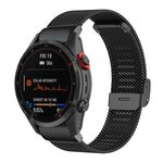 Cinturino per orologio con fibbia in metallo Milanese xDfind per Garmin Fenix ​​8/7X/6X/5X da 26 mm (nero)