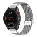 Cinturino per orologio con fibbia in metallo Milanese xDfind per Garmin Fenix ​​8/7X/6X/5X da 26 mm (argento)