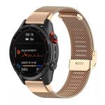 Cinturino per orologio con fibbia in metallo Milanese xDfind per Garmin Fenix ​​8/7X/6X/5X da 26 mm (oro rosa)