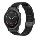 Cinturino per orologio con fibbia in metallo milanese xDfind per Garmin Fenix ​​8/7S/6S/5S da 20 mm (nero)