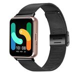 Cinturino per orologio con fibbia in metallo milanese per Samsung Galaxy Fit3 xDfind (nero)