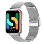 Cinturino per orologio con fibbia in metallo milanese per Samsung Galaxy Fit3 xDfind (argento)