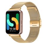 Cinturino per orologio con fibbia in metallo milanese per Samsung Galaxy Fit3 xDfind (oro)