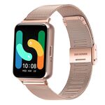 Cinturino per orologio con fibbia in metallo milanese per Samsung Galaxy Fit3 xDfind (oro rosa)