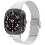 Cinturino per orologio con fibbia in metallo milanese xDfind per Samsung Galaxy Watch Ultra 47mm (argento)