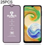 Per Samsung Galaxy A04s 25 pezzi Pellicola in vetro temperato ad arco largo in alluminio 9H 0,4 mm