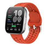 Cinturino in silicone tinta unita con fibbia argentata per Amazfit Bip 6 (arancione)