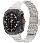 Cinturino in metallo con fibbia milanese integrata per Samsung Galaxy Watch Ultra 47 mm (Starlight)