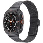 Cinturino in metallo con fibbia milanese integrata per Samsung Galaxy Watch Ultra 47 mm (nero)