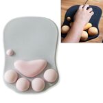MONTIAN Tappetino per mouse in silicone antiscivolo a forma di artiglio di gatto lento e morbido (grigio)