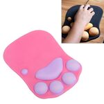MONTIAN Tappetino per mouse in silicone antiscivolo a forma di artiglio di gatto lento e morbido (rosa rossa)