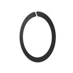 Anello magnetico di ricarica wireless Kalebol con ventosa in lamiera di ferro e pezzo magnetico (anello nero con spazio)