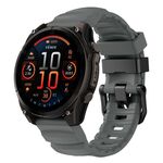 Cinturino in silicone per orologio sportivo Gamin Wild Trail da 26 mm (grigio siderale)
