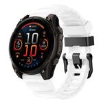Cinturino in silicone per orologio sportivo Gamin Wild Trail da 22 mm (bianco)