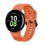 Cinturino in silicone monocolore con fibbia nera per orologio For Honor Watch Fit (arancione)
