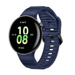 Cinturino in silicone monocolore con fibbia nera per orologio For Honor Watch Fit (blu grezzo)