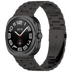 Cinturino per orologio in acciaio inossidabile a tre perle per Samsung Galaxy Watch 8 40/44 mm con strumento di rimozione (nero)
