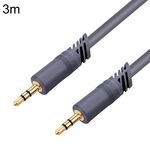 JINGHUA A240 Cavo audio da 3,5 mm maschio a maschio Cavo di collegamento per microfono stereo per auto per telefono cellulare, dimensioni: 3 m (grigio)