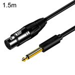 Cavo audio JINGHUA 6.5 maschio-femmina XLR 6.35 Mixer per microfono bilanciato a tre core, dimensioni: 1,5 m (nero)