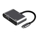 Convertitore docking station HUB multifunzionale JINGHUA Z321, interfaccia: da tipo C a HDMI+VGA