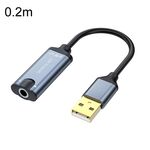 Scheda audio USB JINGHUA Z17 da 0,2 m con cavo Convertitore audio per auricolari per telefono cellulare