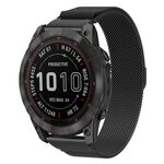 Cinturino in metallo a sgancio rapido Milanese xDfind per Garmin Fenix ​​8/7X/6X/5X da 26 mm (nero)
