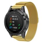 Cinturino per orologio in metallo a sgancio rapido Milanese xDfind per Garmin Fenix ​​8/7/6/5 da 22 mm (oro)