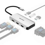 WAVLINK UMD304 Convertitore USB-C a Dual HD 4K 60Hz HUB Docking station per laptop 7 in 1