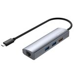 WAVLINK WL-UHP3408 Adattatore HUB USB 4-in-1 da Tipo C a HD + 2xUSB3.0 + Docking Station Gigabit RJ45