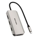 WAVLINK WL-UMD305 7 in 1 4K DP / HDMI Quard Display USB-C Hub Dock Adattatore multiporta