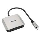 WAVLINK WL-UHP510Pro Convertitore video 4K/60Hz Adattatore USB-C maschio a doppio HDMI femmina