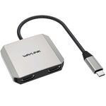 Adattatore per monitor 4K 60Hz WAVLINK UHP510 Pro 87W PD Charging USB C a doppio HD