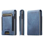 Il bottone con motivo denim Suteni fuoriesce automaticamente dalla scatola della carta con elastico (blu)