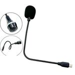 Microfono flessibile a collo d'oca USB-C/Type-C con chip IC per laptop, telefono, tablet, lunghezza: 25 cm