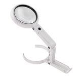 Lente d'ingrandimento portatile pieghevole da 90 mm 10X con 8 luci LED