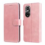 Per onore 50 Pro / Huawei Nova 9 Pro Classic Texture Flip Leather Case (rosa)