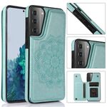 Per Samsung Galaxy S21+ 5G Doppio mandala PU+ TPU Custodia (verde)