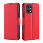 Per OPPO Trova X5 Pro Ultra-thin Tensione laterale Filla Flip Orizzontale Custodia in pelle (rosso)