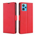 Per Oppo Realme 9 Pro+ Ultra-thin Tensione laterale Filla Orizzontale Flip Leather Case (Red)